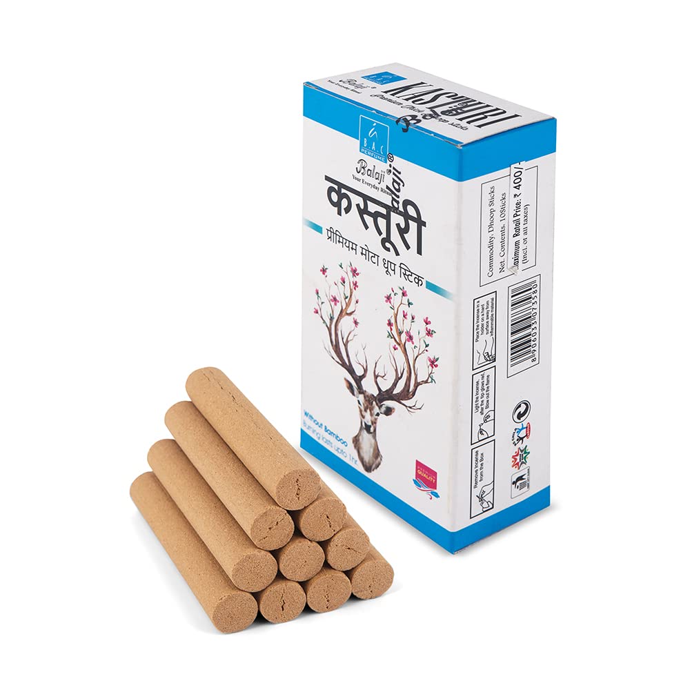 Balaji Kasturi Premium Thick Dhoop (10 sticks)