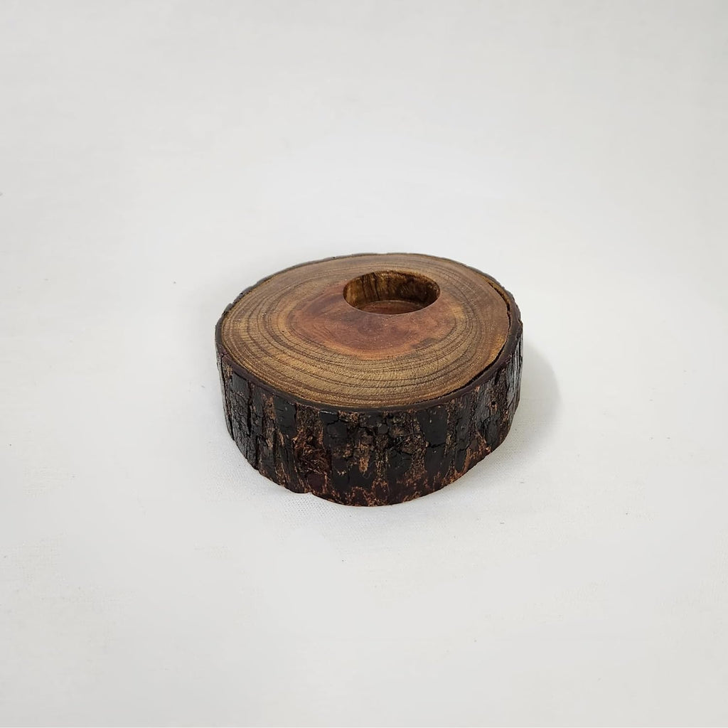 Aavyaa Candle holder Log Slice 6"