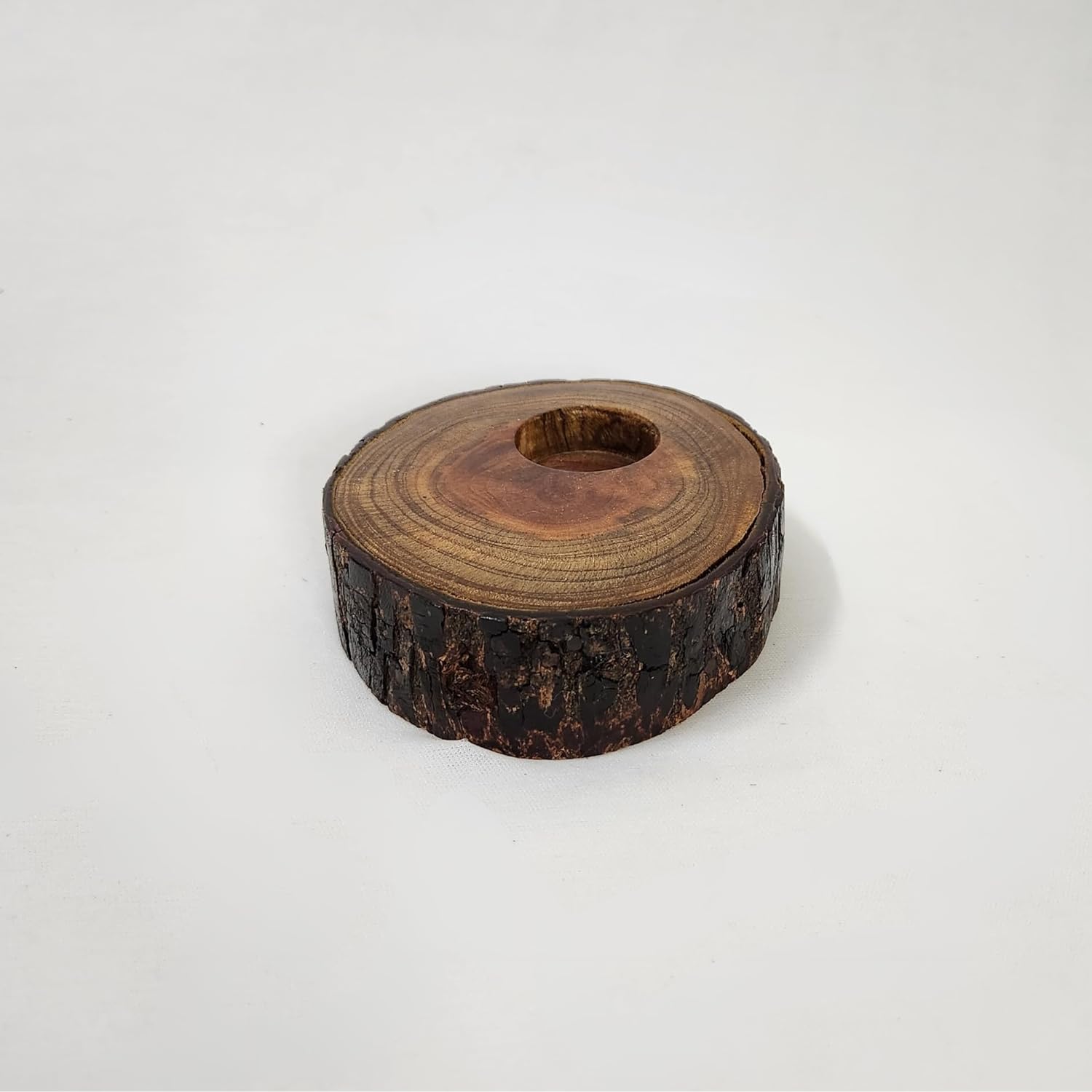 Aavyaa Candle holder Log Slice 6"