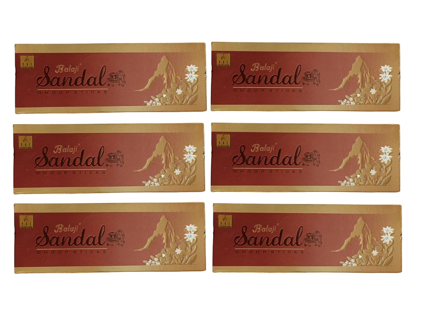 Balaji Sandal Dhoop Sticks Pack of 6(10 Sticks)