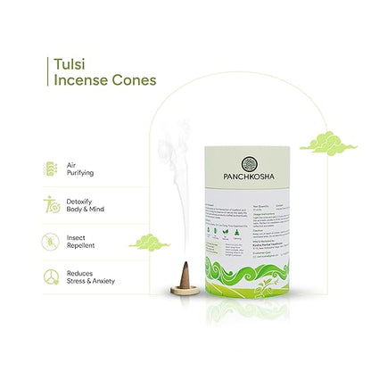 Panchkosha TULSI Incense Cones (51 units)