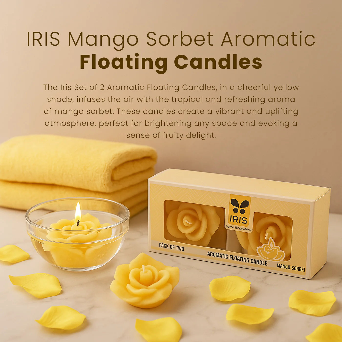 IRIS MANGO SORBET Aromatic Floating Candles