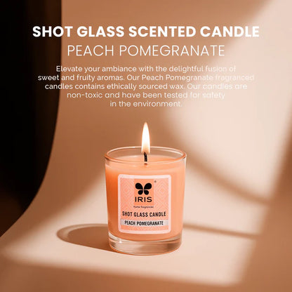 IRIS PEACH POMEGRANATE Shot Glass Candle (40gm)