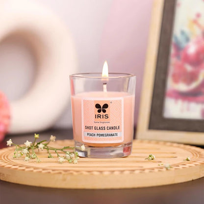IRIS PEACH POMEGRANATE Shot Glass Candle (40gm)