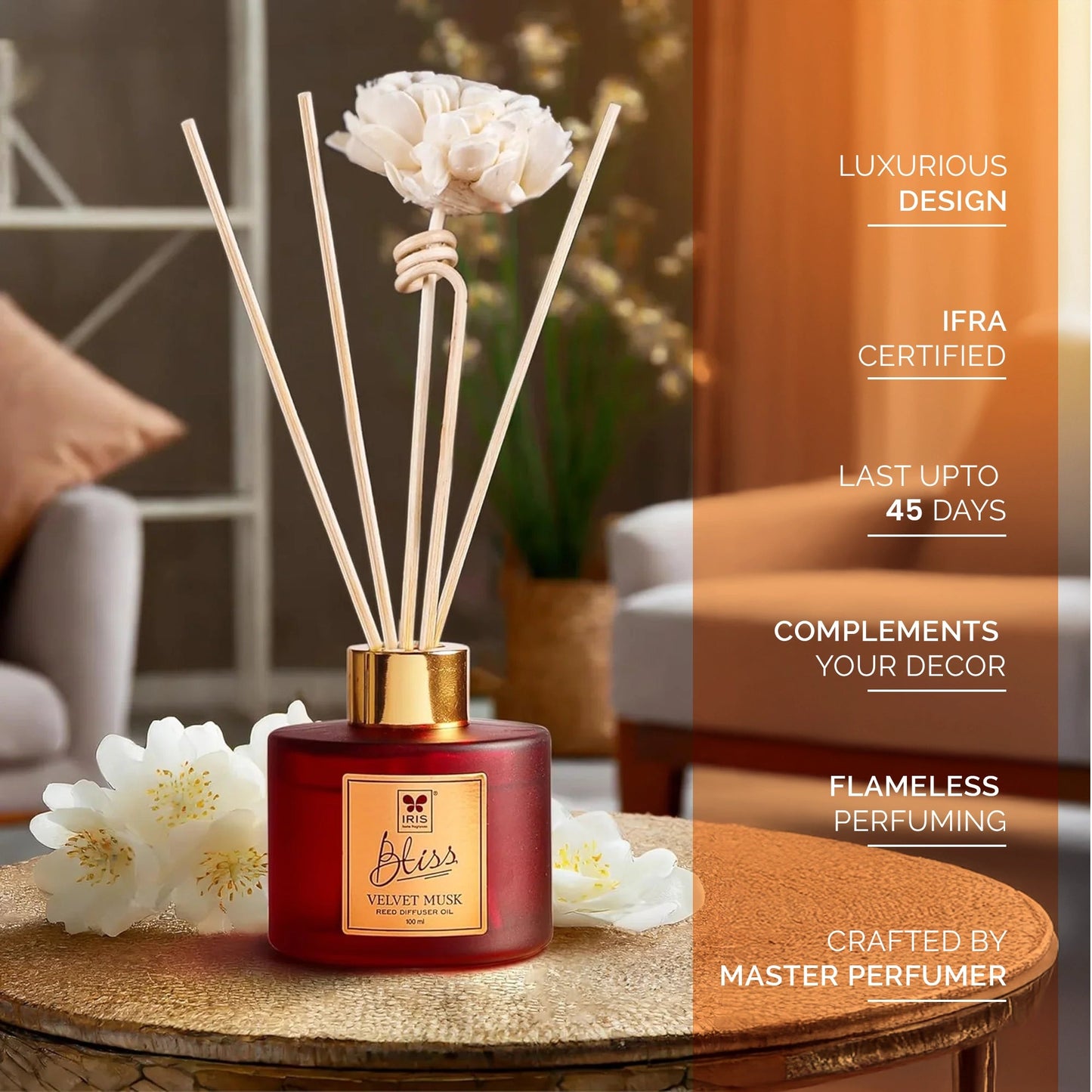 IRIS  BLISS VELVET MUSK REED DIFFUSER SET