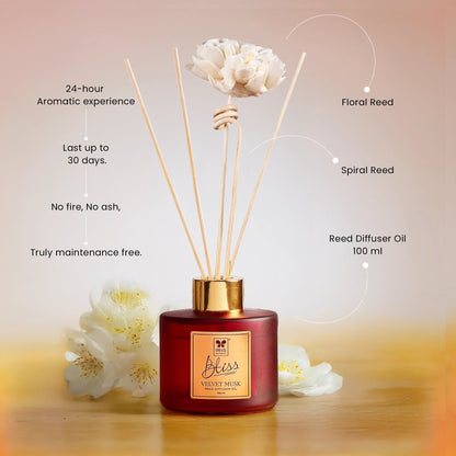 IRIS  BLISS VELVET MUSK REED DIFFUSER SET