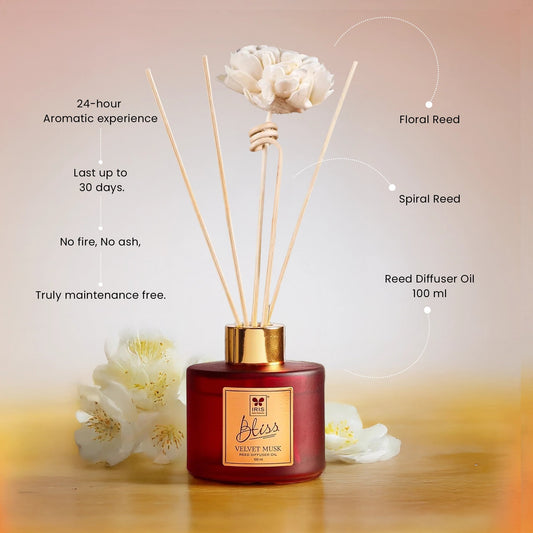 IRIS  BLISS VELVET MUSK REED DIFFUSER SET