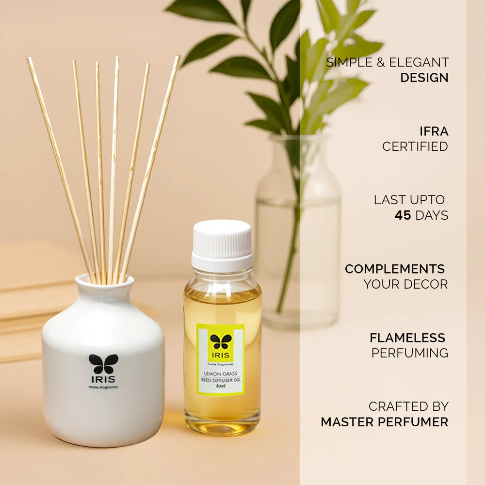 IRIS Lemon Grass Reed Diffuser Set(60ml)