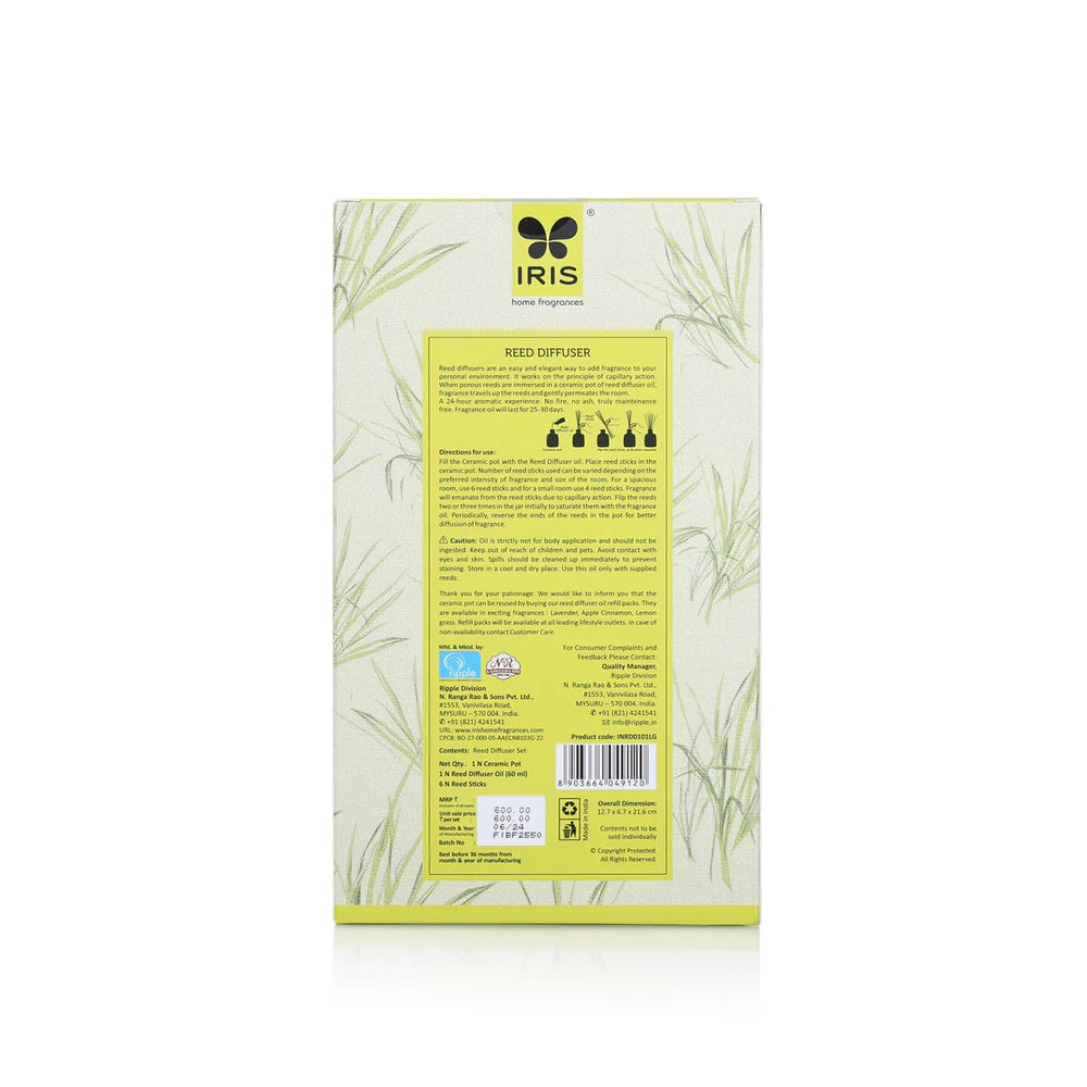 IRIS Lemon Grass Reed Diffuser Set(60ml)