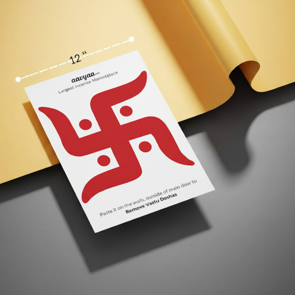 Aavyaa Red Swastik Sticker (16" x 12")