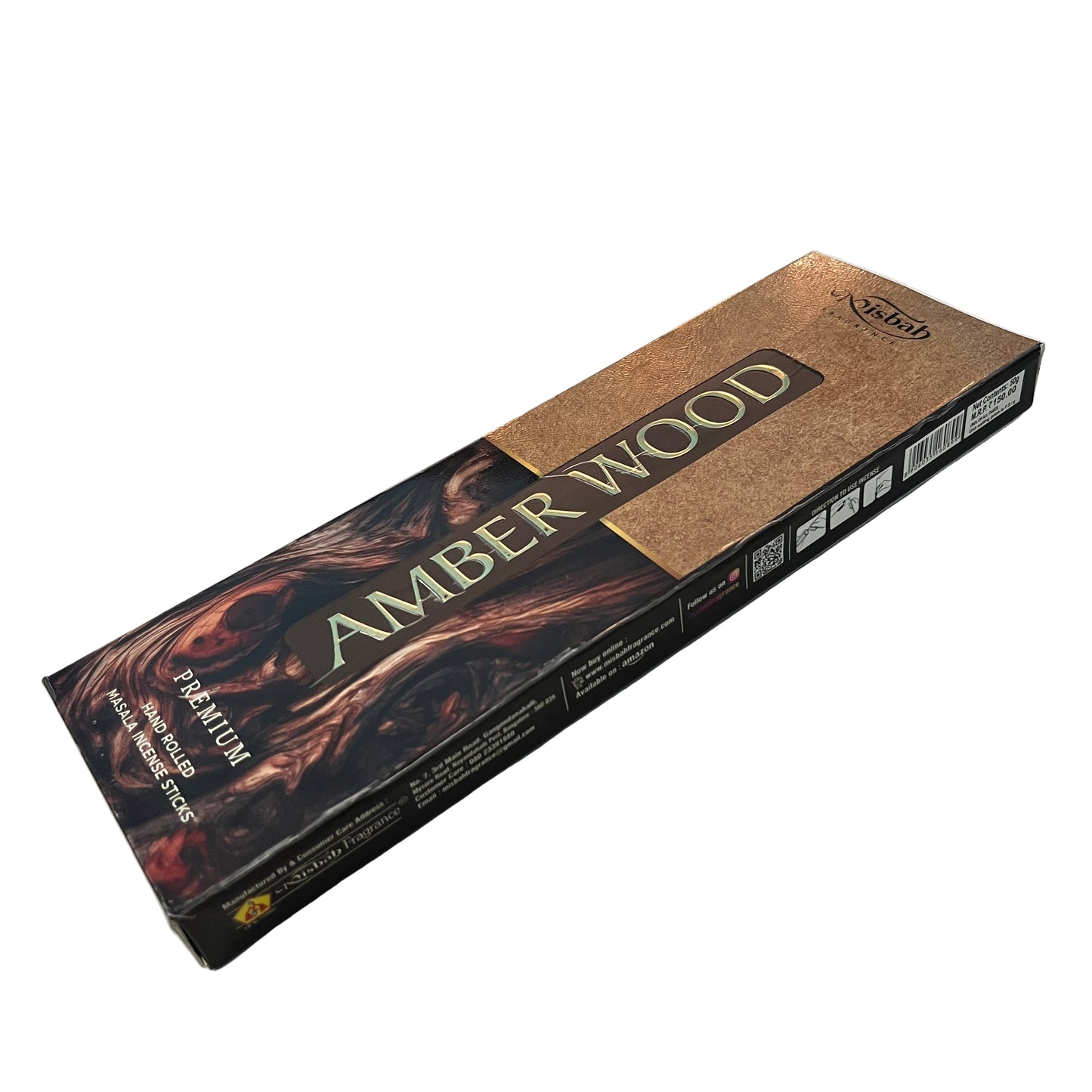 Misbah's AMBER WOOD Premium Incense Sticks (50 gms)