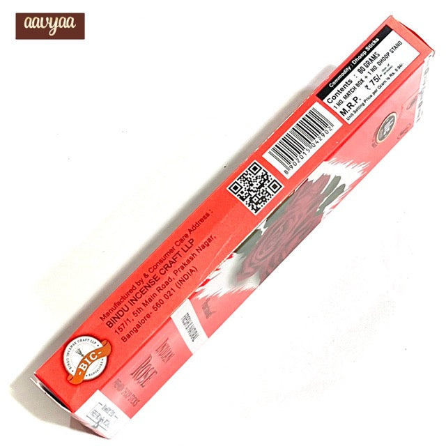 BIC Panchavati Indian Rose Premium dhoop Sticks (80gms)