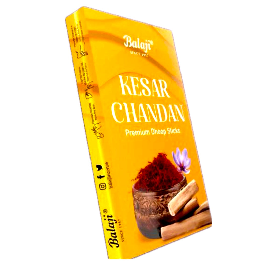 Balaji KESAR CHANDAN Premium Dhoop Sticks (14 sticks)