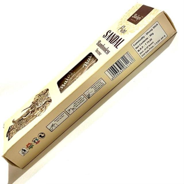 Balaji PURE SANDAL Premium Bambooless Dhoop Sticks (90 gm)