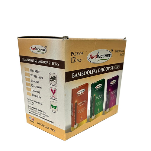 Aroincense BAMBOOLESS Dhoop Sticks  (10 sticks , 12 Pcs)