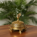 DhuniVeda Brass Peacock Head Incense Burner