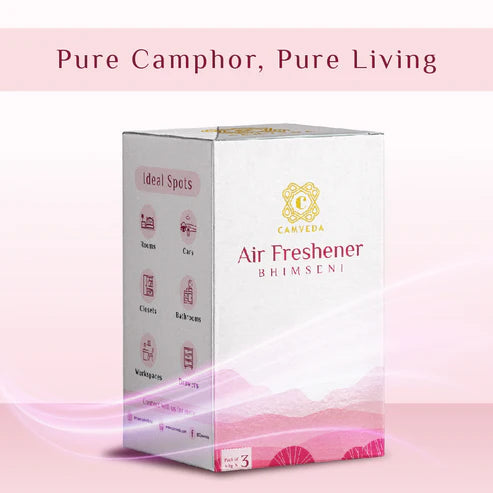 Camveda Air Freshener - Rose Bhimseni Pack of 3(150gm)