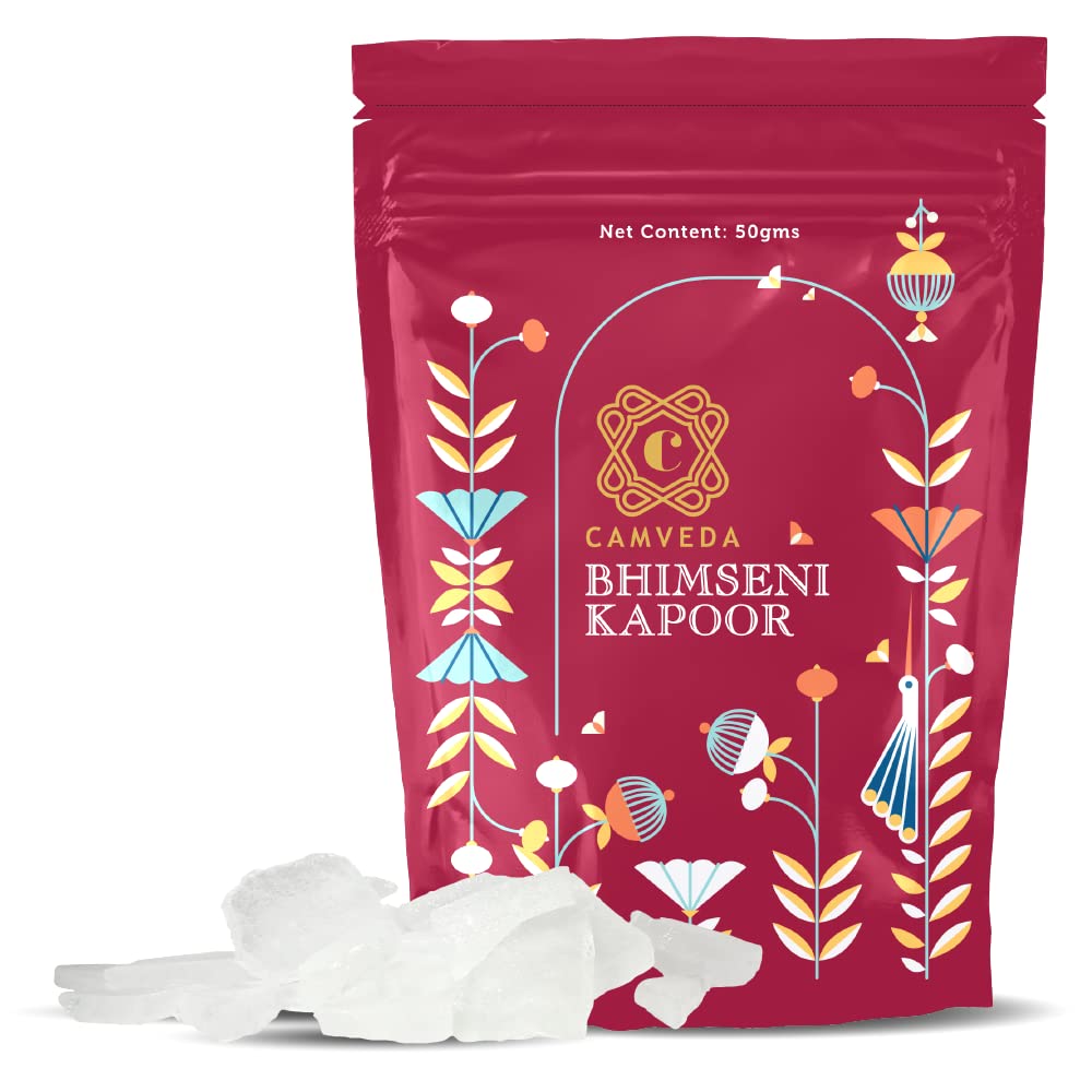 Camveda Pure Bhimseni Camphor Pouch (50 gms)