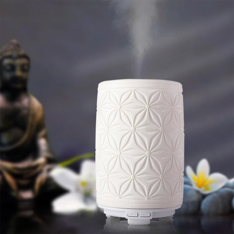 Iris Celeste Ceramic Ultrasonic Aroma Diffuser ( 450gm)
