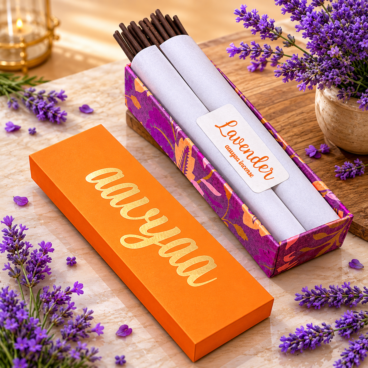 Aavyaa Lavender Premium Incense sticks(50gm)