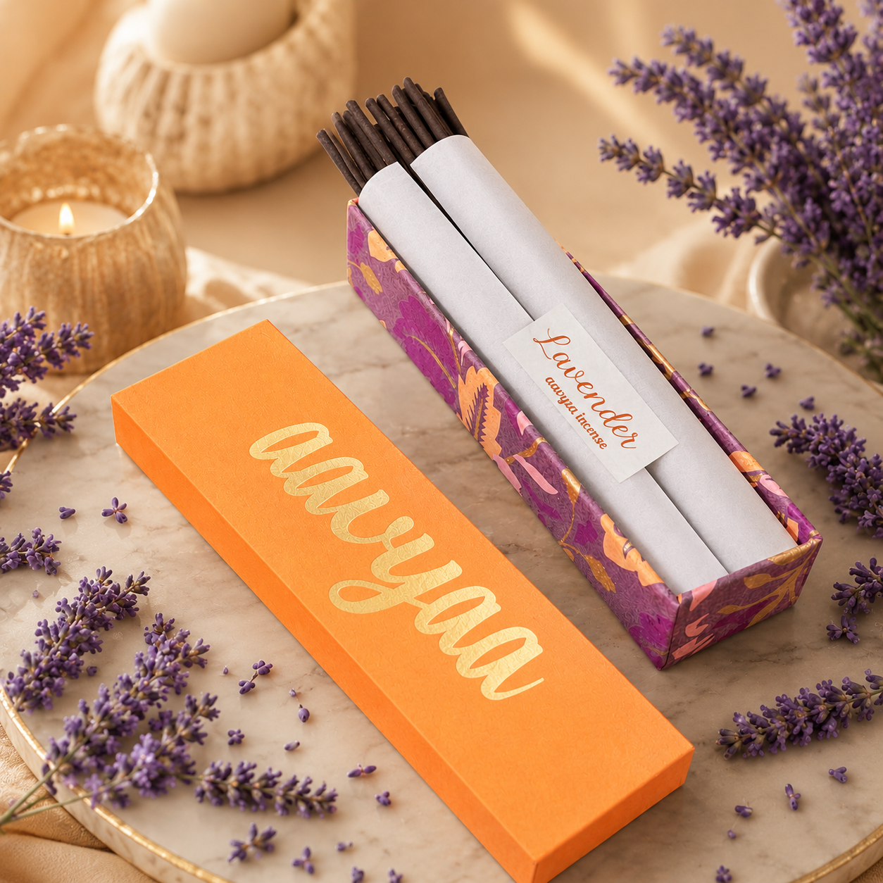 Aavyaa Lavender Premium Incense sticks(50gm)