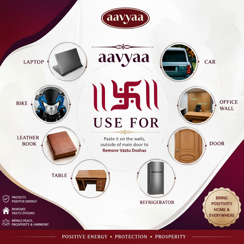Aavyaa Blue Swastik Sticker Set of 2