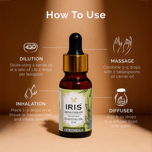 Iris Aromatherapy CITRONELLA Essential oil (15ml)