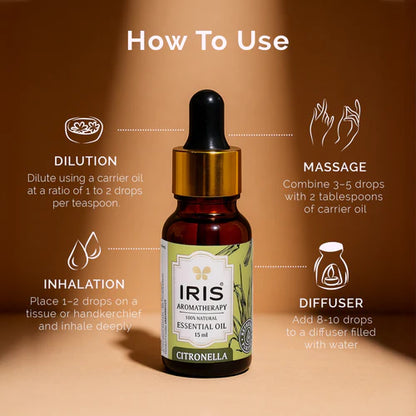 Iris Aromatherapy CITRONELLA Essential oil (15ml)