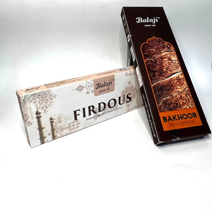 Combo of 2 Balaji Firdous & Bakhoor Incense Sticks (50 gms*2= 100 gms)