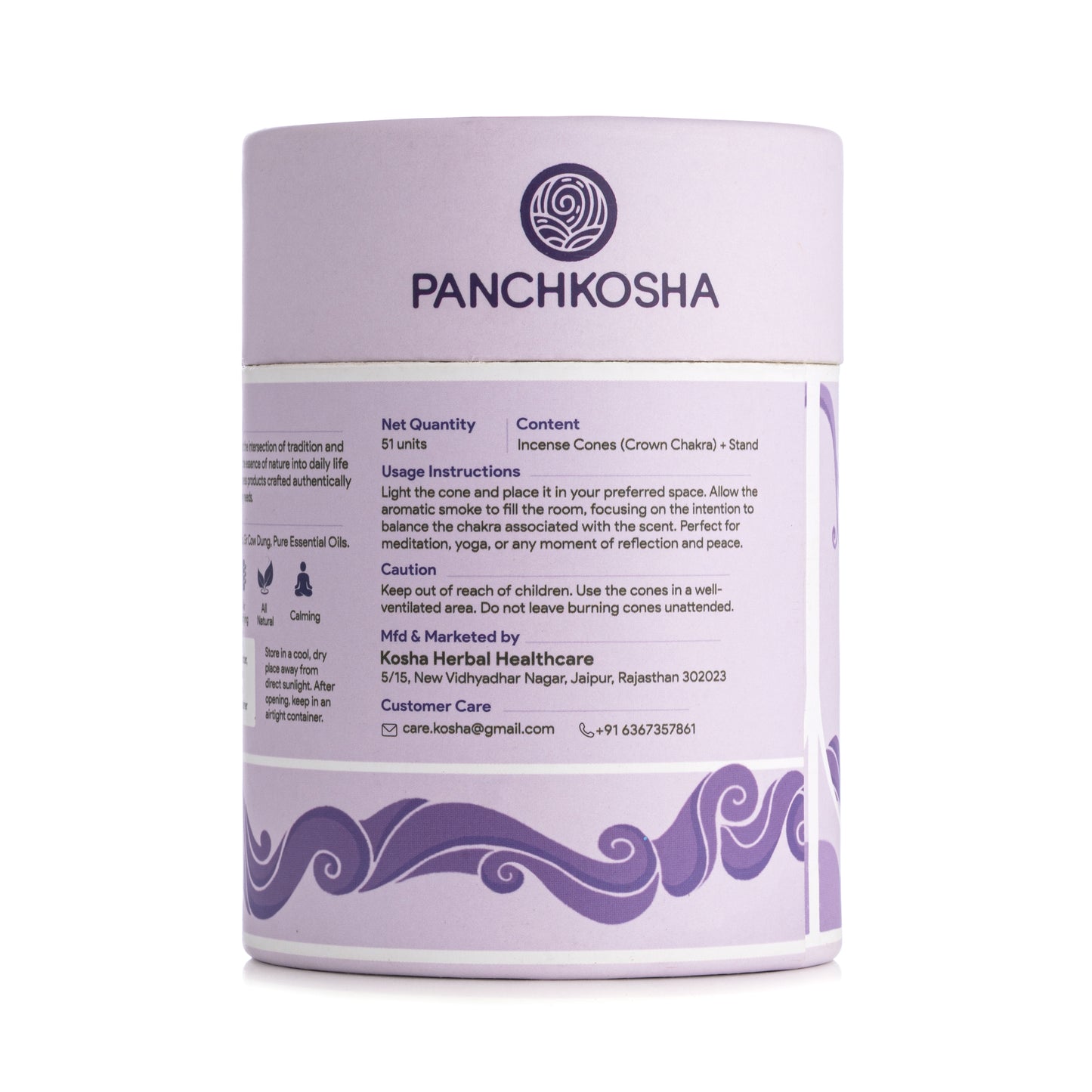 Panchkosha CROWN CHAKRA Incense Cones (51 units)