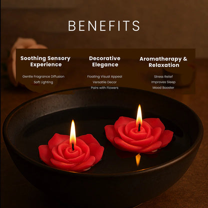 IRIS DAMASK ROSE Aromatic Floating Candles (pack of 2)