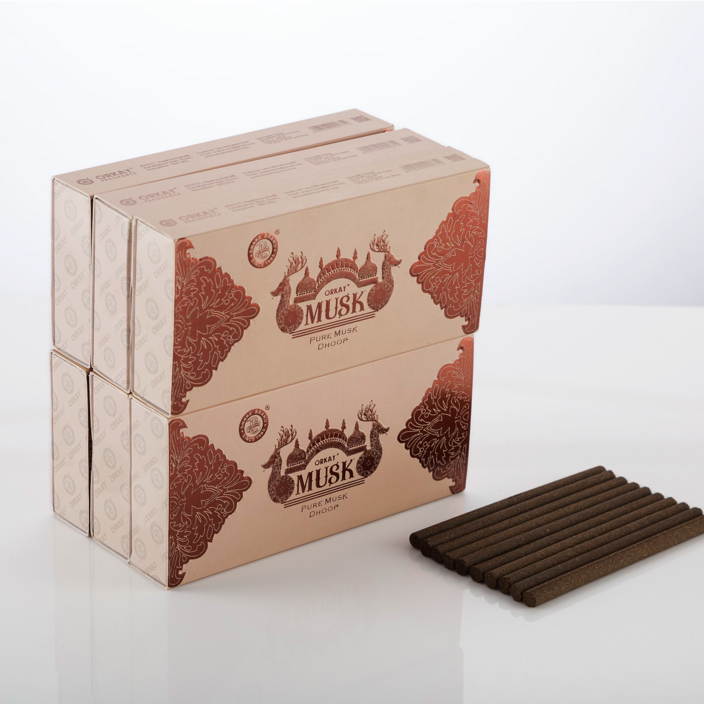 Orkay Fragrances Pure MUSK Dry Dhoop Sticks (10 sticks)