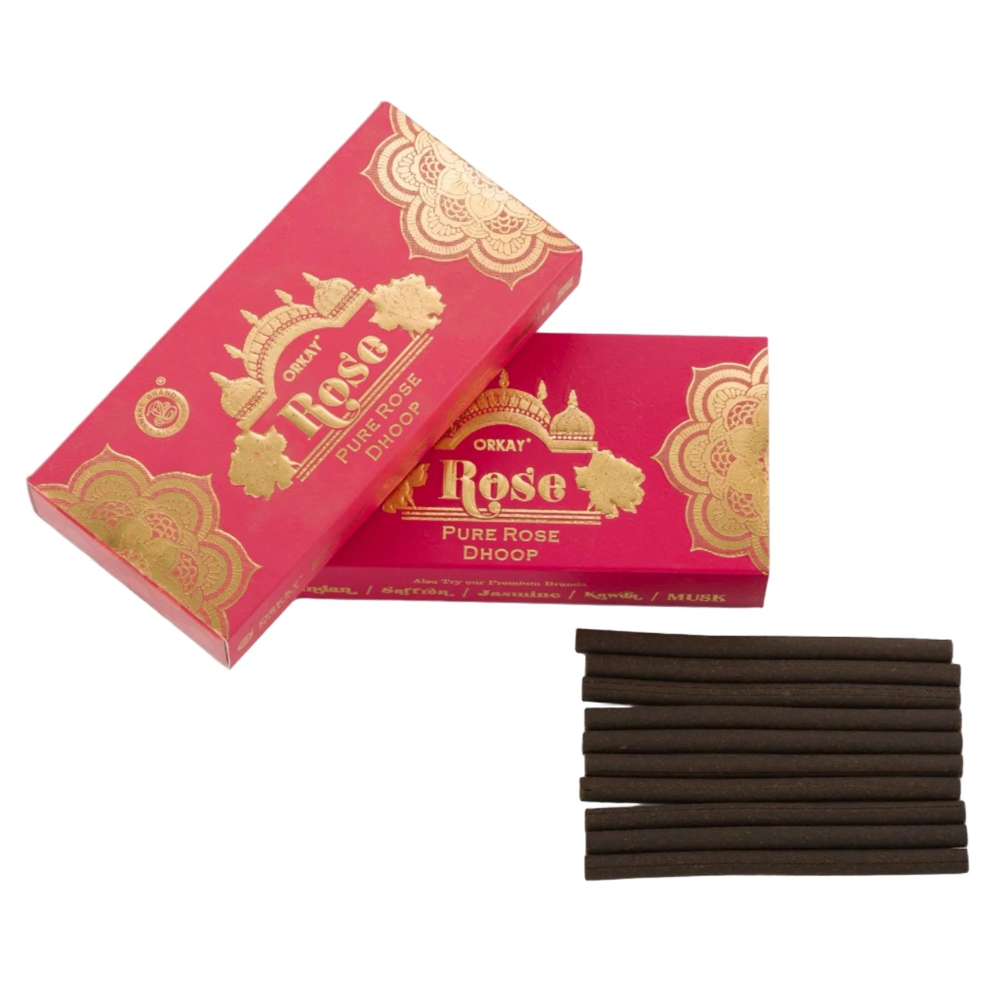 Orkay Fragrances Pure ROSE Dry Dhoop Sticks (10 sticks)