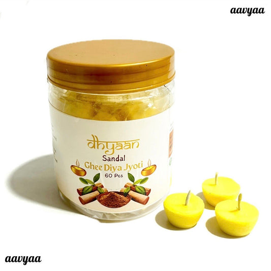 Dhyaan Sandal Ghee Diya Jyot  (60 pcs)