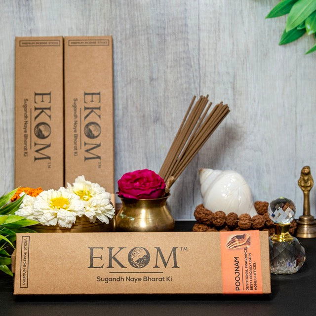 Ekom POOJNAM Premium Incense Sticks (42 sticks)