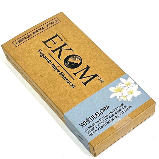 Ekom WHITE FLORA Premium Dhoop Sticks (20 sticks)