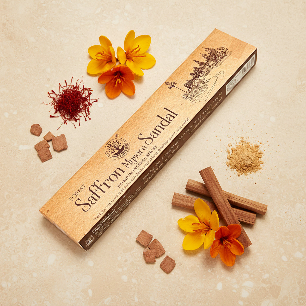 Forest SAFFRON MYSORE SANDAL Premium Incense Sticks
