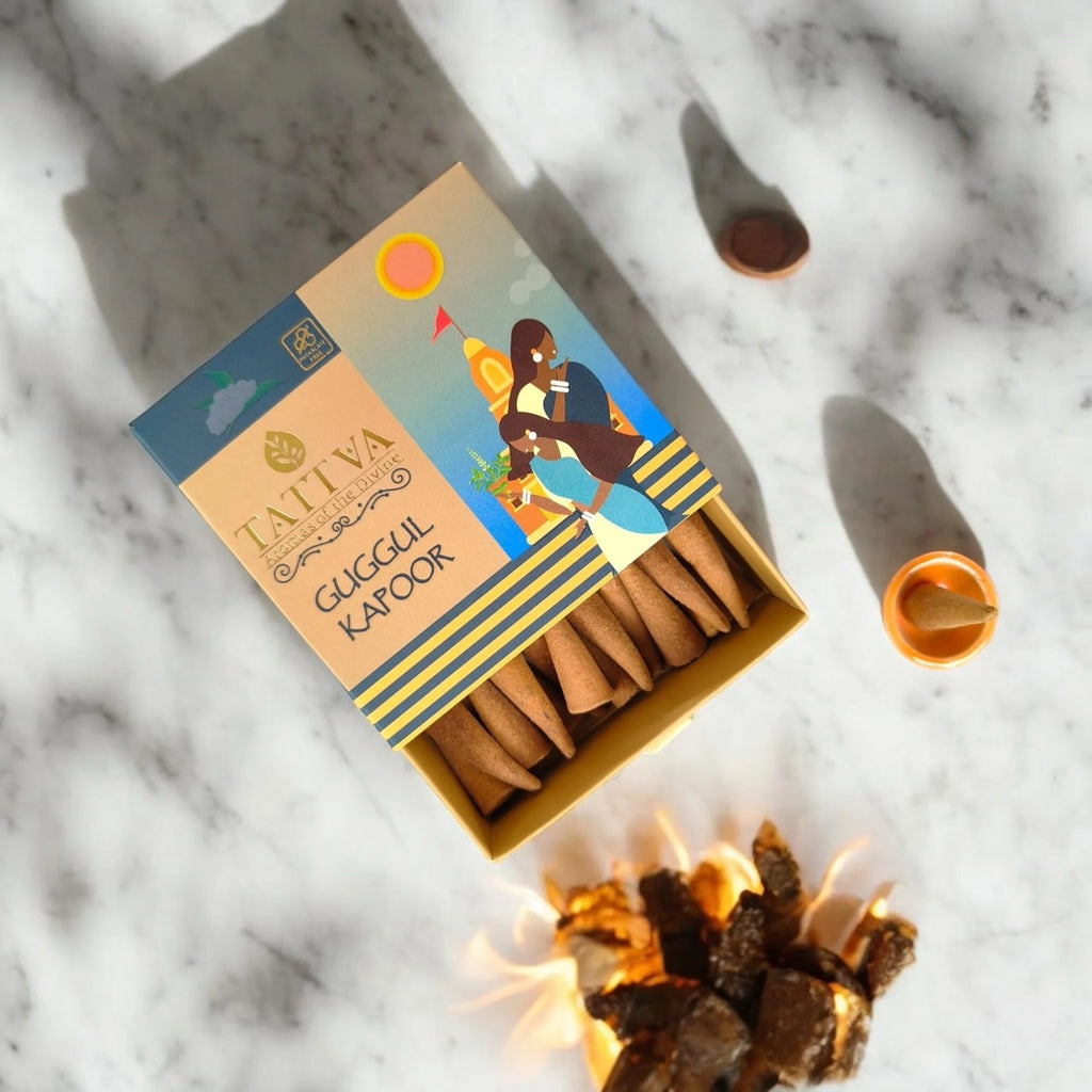 TATTVA Guggul Kapoor Dhoop Cones (40 Cones)