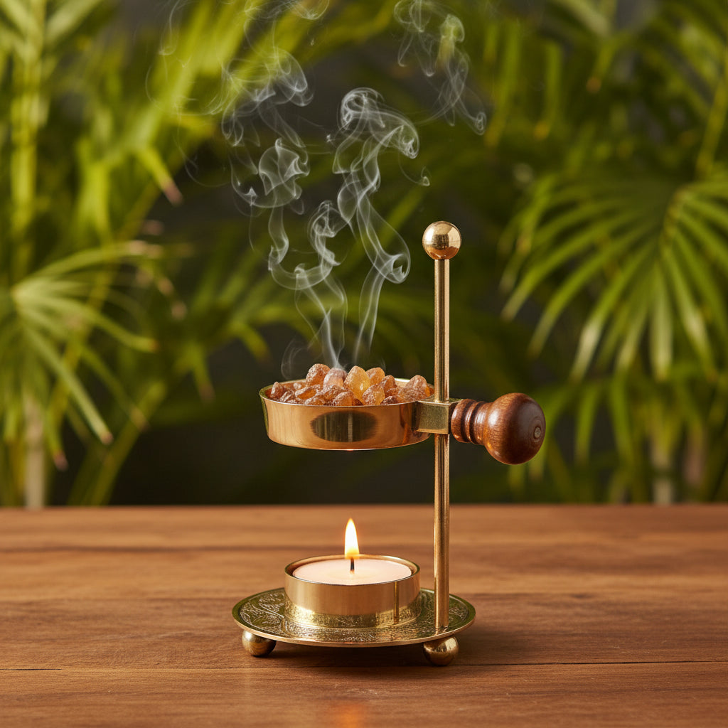 DhuniVeda Adjustable Vertical Resin Burner(GOLDEN)