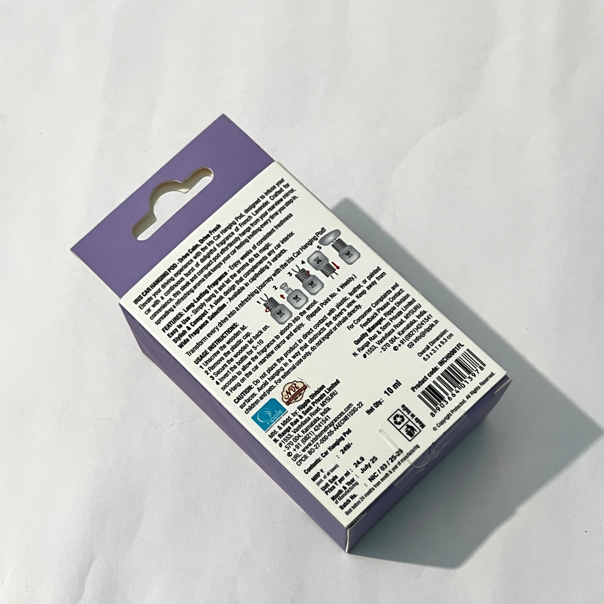 IRIS FRENCH LAVENDER Car Hanging Pod (10 ml)