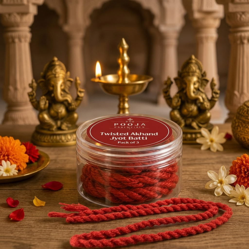 The Pooja Essentials Twisted Akhand jyot| 45cm | 17"