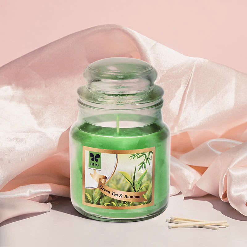 IRIS Green Tea and Bamboo Oz Jar Candle