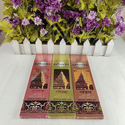 Combo of 3 Hari Darshan TEMPLE Premium Flora Batti Incense Sticks (12sticks*3= 36 sticks)