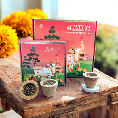 Tattva Aromas Cow Dung Sambrani Havan Cups