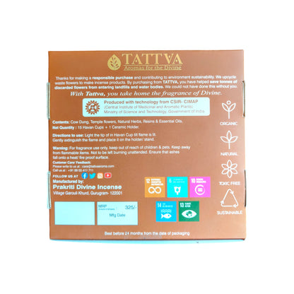 Tattva Aromas Kesar Sandal Sambrani Havan Cups