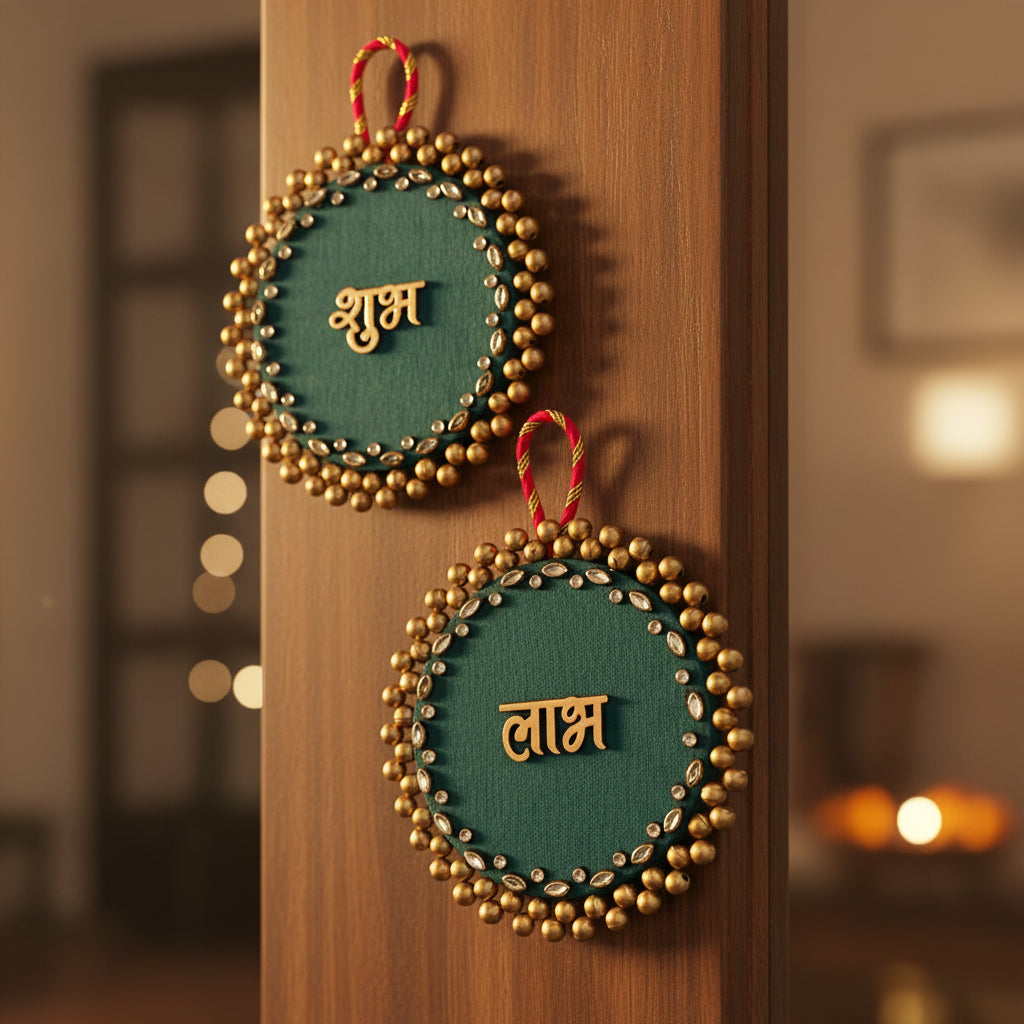 Shubh Labh Door Hangings (Green)