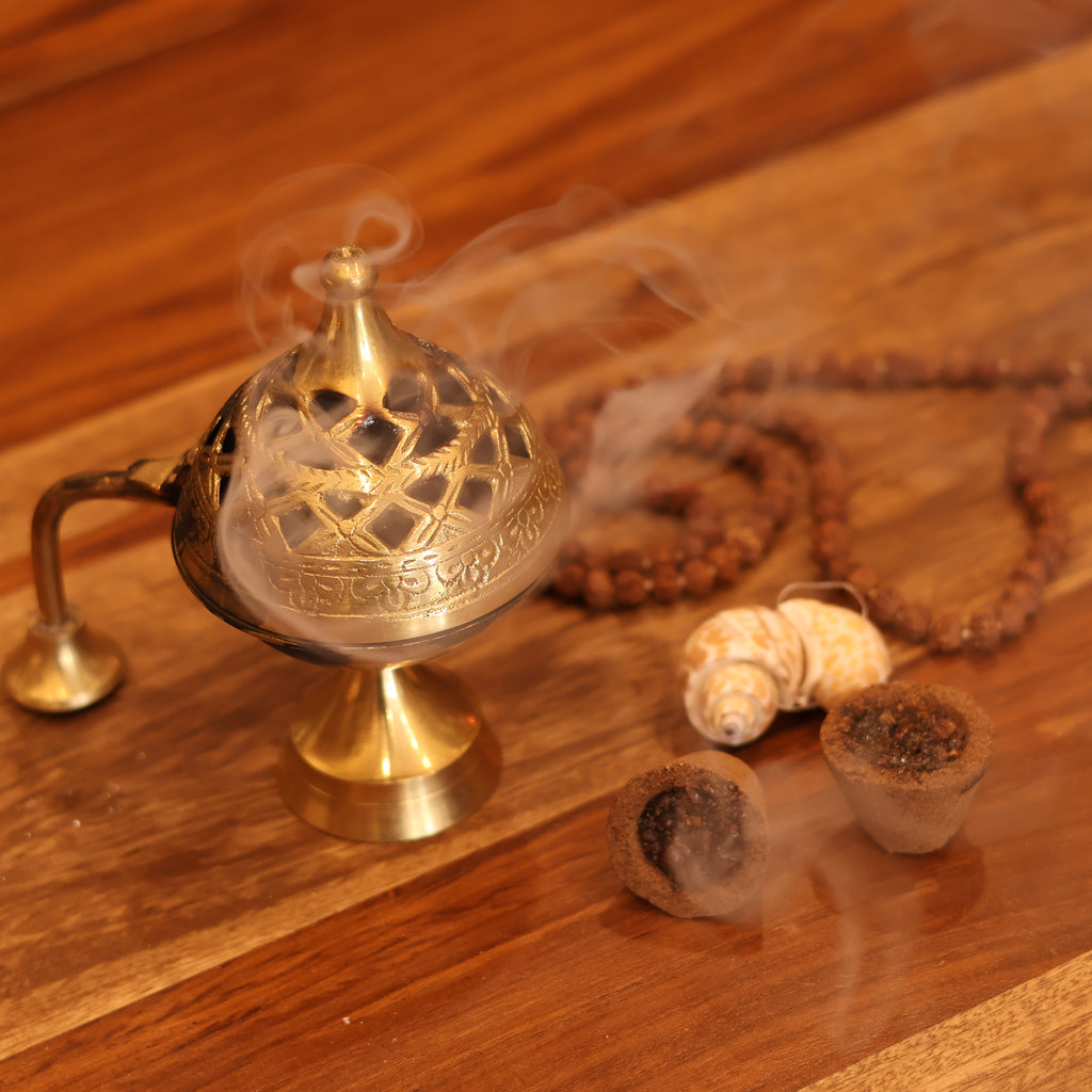 Brass Dhuni for Havan cup with handle
