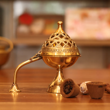 Brass Dhuni for Havan cup with handle