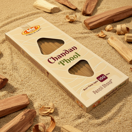 BIC CHANDAN PHOOL Pencil Dhoop Sticks (12 Sticks)