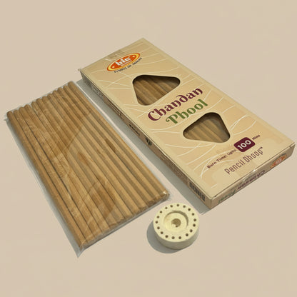 BIC CHANDAN PHOOL Pencil Dhoop Sticks (12 Sticks)